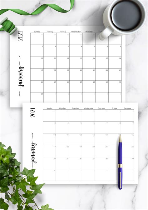 free printable calendars.